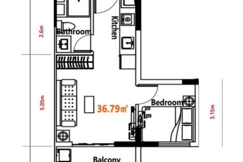 Best Brand New One Bedroom Condo for Sale along Tonle Bassac River in Daun Penh (9)