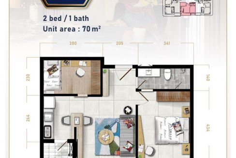 Two Bedroom Apartment for Rent with Best Location In BKK1 (12)